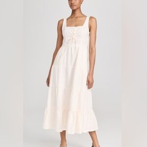PAIGE Cream Sleeveless Maxi Sundress